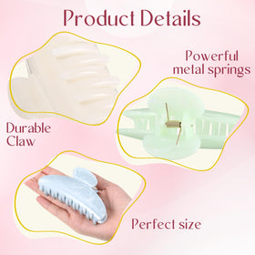 Yuxung multicolor translucent acrylic clips brighten hairstyles with lightweight grip