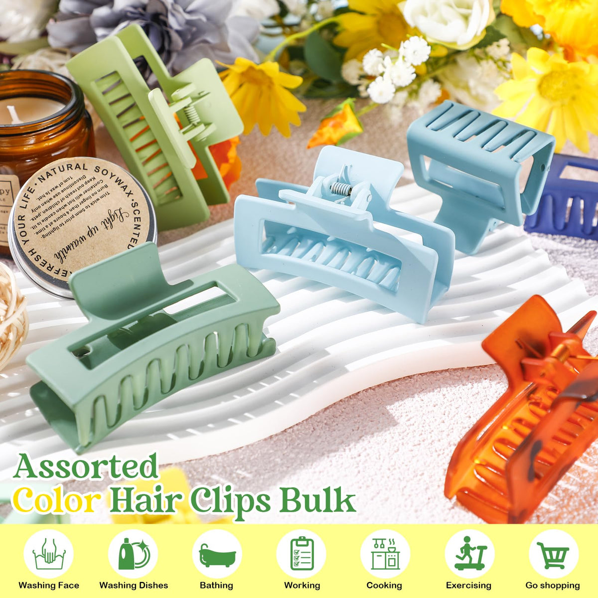 Yuxung nonslip teeth close-up showing durable grip for hair.