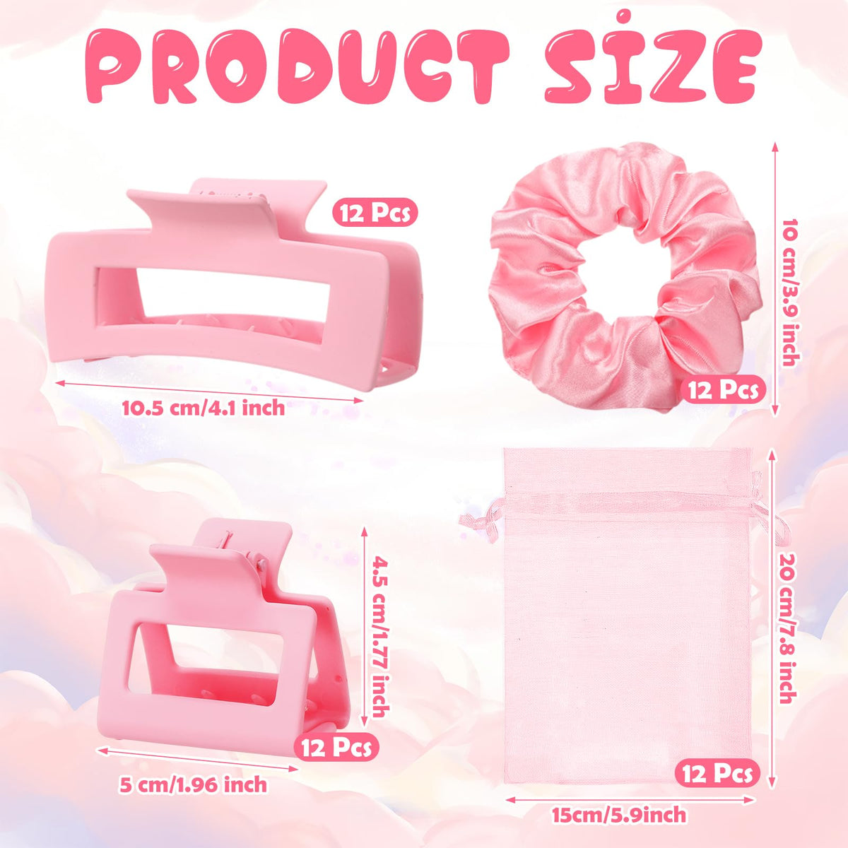 Yuxung pink small hair clip ideal for half-up styles