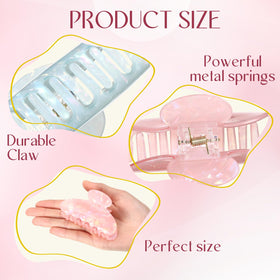 Yuxung Purple claw clip lightweight and strong for all-day wear