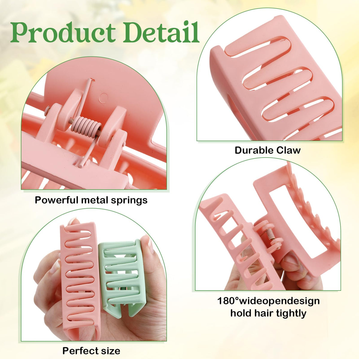 Yuxung metal spring detail highlights clip durability and reliability.