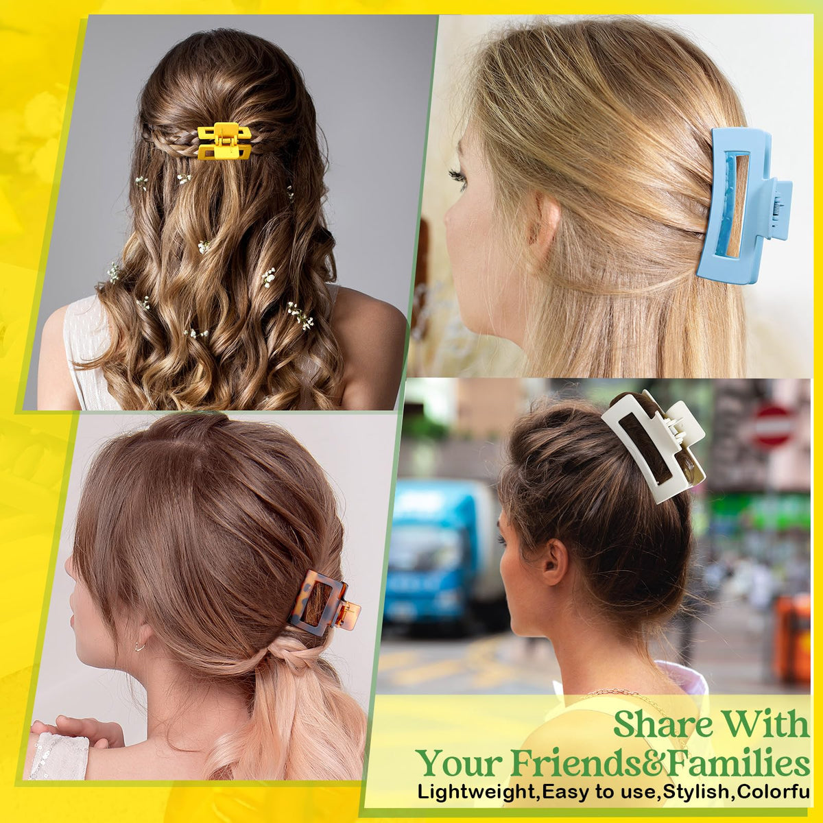 Yuxung versatile clips suitable for weddings and casual looks.