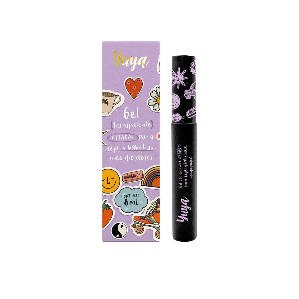 YuYa eyebrow gel packaging close-up highlighting exclusive design and premium hold