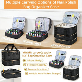 YUYAFN organizer bag in closed view highlights secure, portable design for travel.