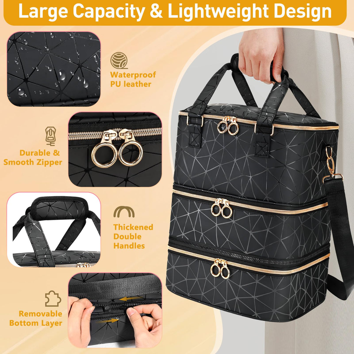 YUYAFN top handle ensures easy transport at home or on the go.