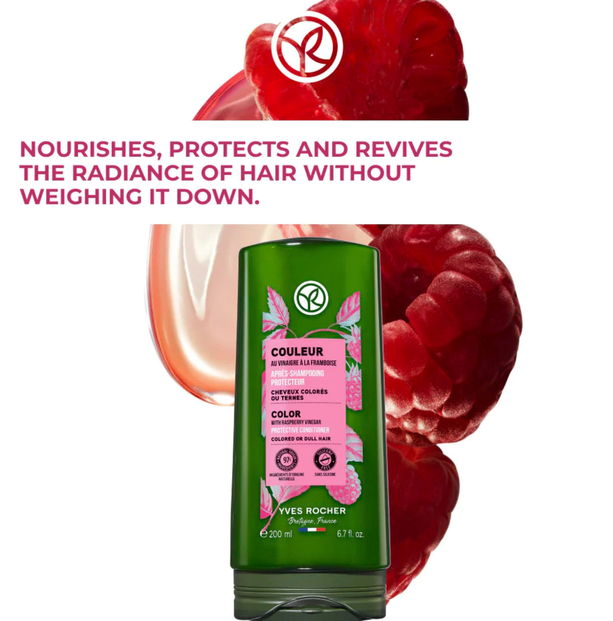 Yves Rocher duo set on display emphasizes a complete color care routine