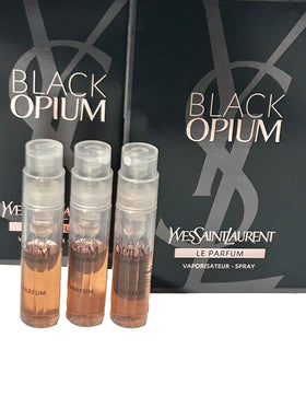 YSL Black Opium LE PARFUM sample gift-ready box for exploration.