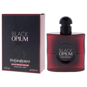 YSL Black Opium Over Red box packaging, premium unboxing experience
