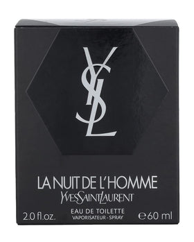 Yves Saint Laurent La Nuit Da L'homme packaging, premium presentation.