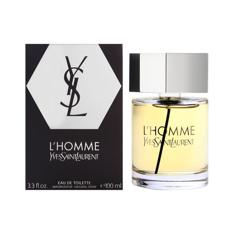 YSL L'homme EDT bottle close-up, ideal for daytime wear.