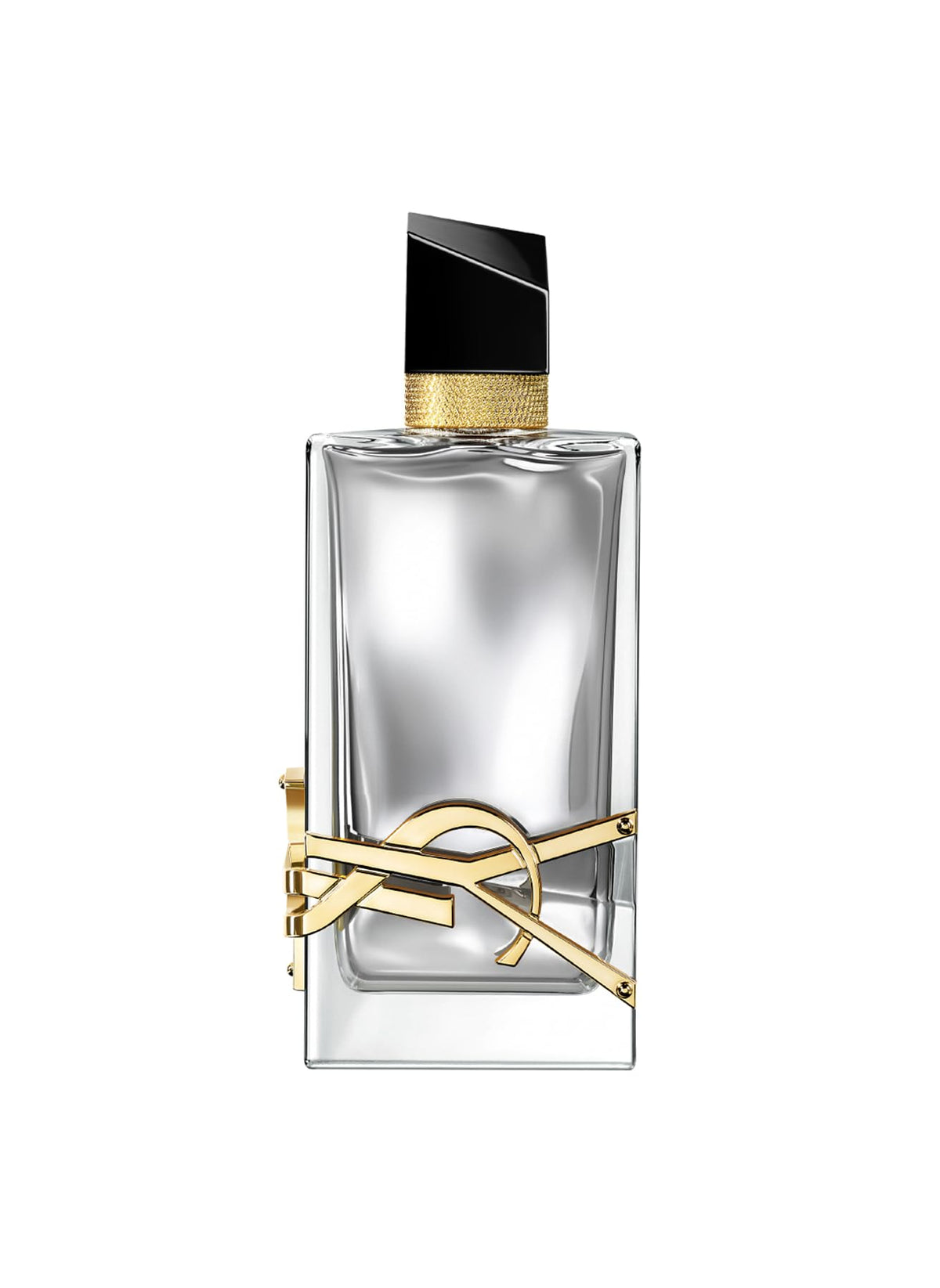 YSL Libre LAbsolu Platine bottle close-up showing premium luxury scent for evenings