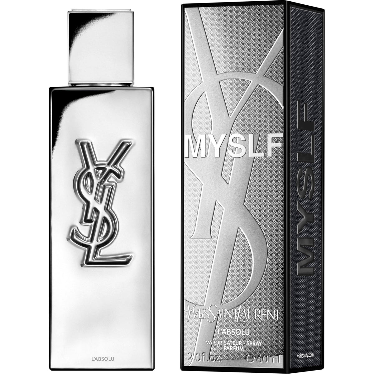 YSL MYSLF L'ABSOLU EDP bottle shot with warm woody-floral scent and lasting trail