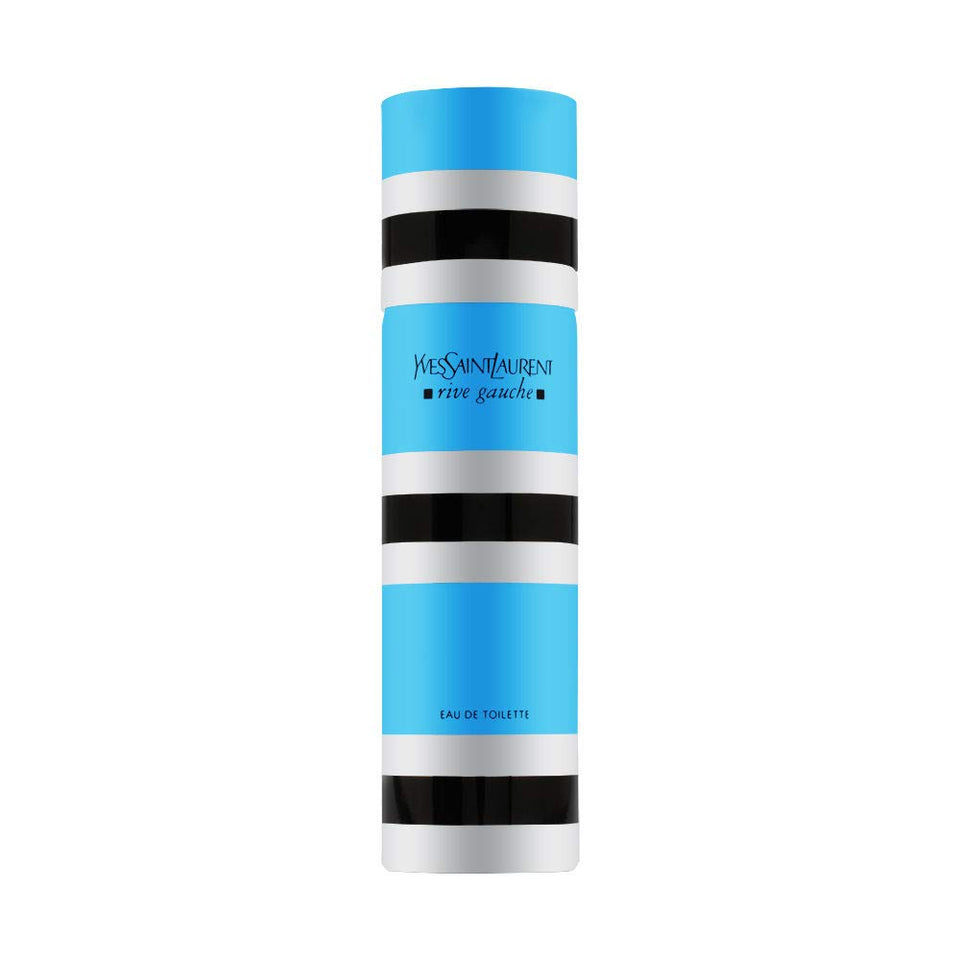 YSL Rive Gauche bottle close-up, highlighting a floral fragrance for casual chic wear