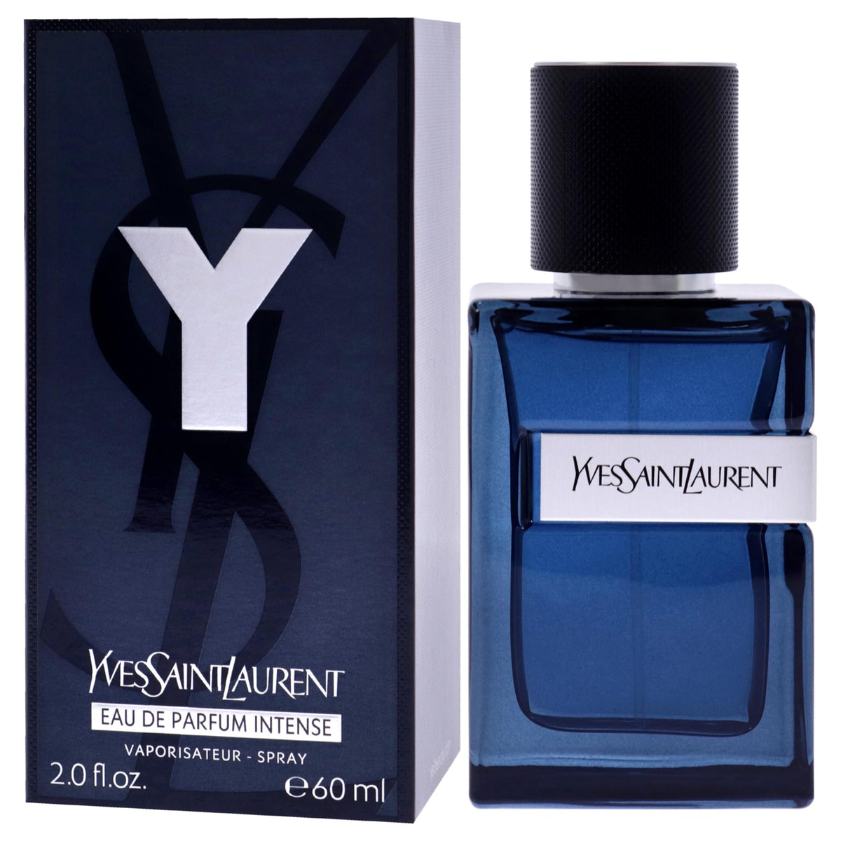 Packaging box image, Yves Saint Laurent Y Intense branding appeals to premium buyers.