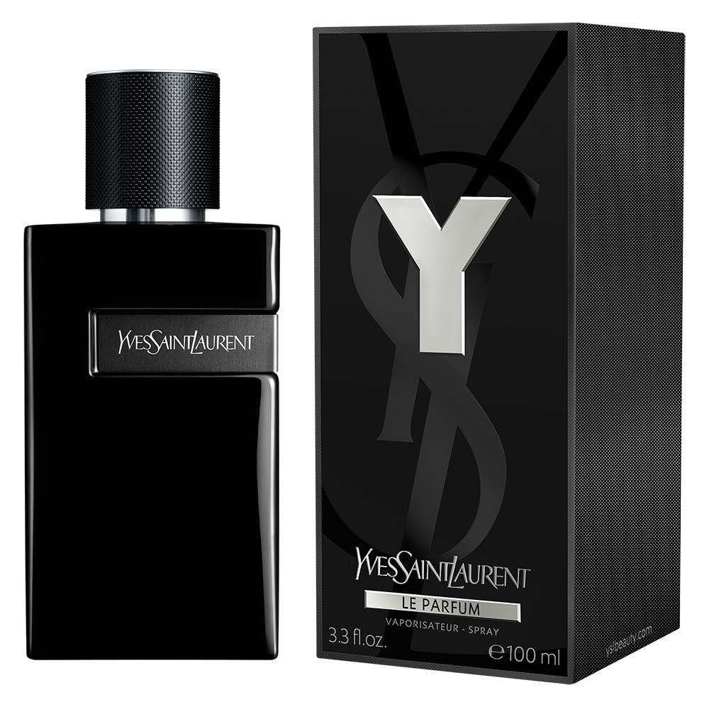 YSL Y Le Parfum Men EDP bottle closeup highlighting ginger and sage use.