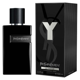 YSL Y Le Parfum Men EDP bottle closeup highlighting ginger and sage use.