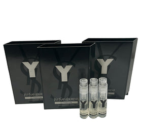 Yves Saint Laurent Y Men LE PARFUM sample vial front view for travel testing.