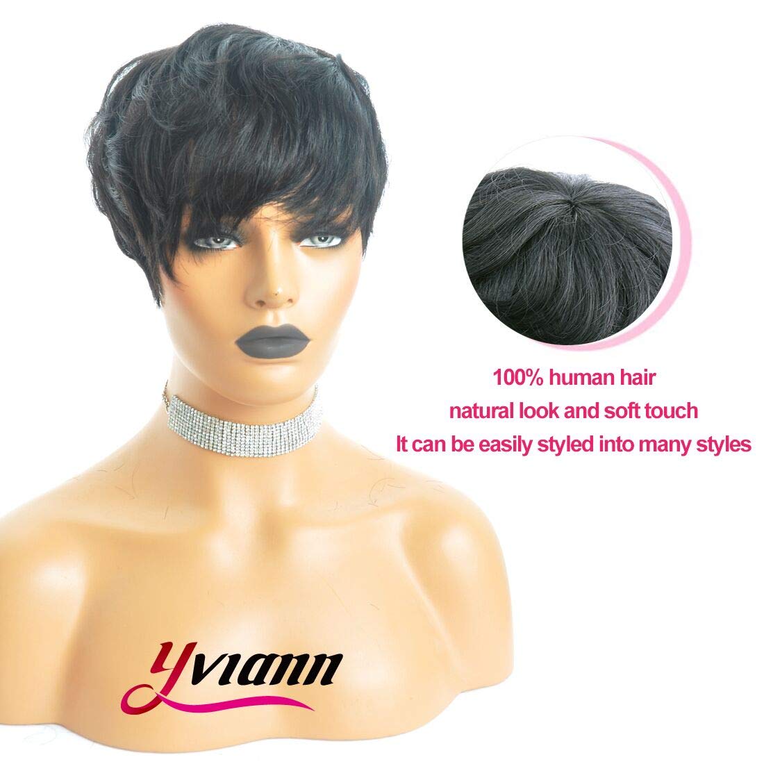 Yviann layered-wavy back wig—back view with added volume.