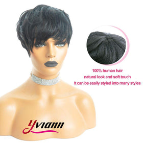 Yviann layered-wavy back wig—back view with added volume.