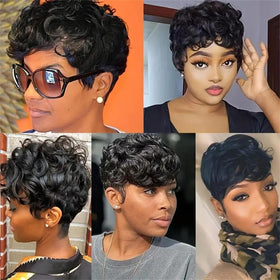 Yviann Pixie Cut Wig cap structure showing adjustable, comfortable glueless fit.