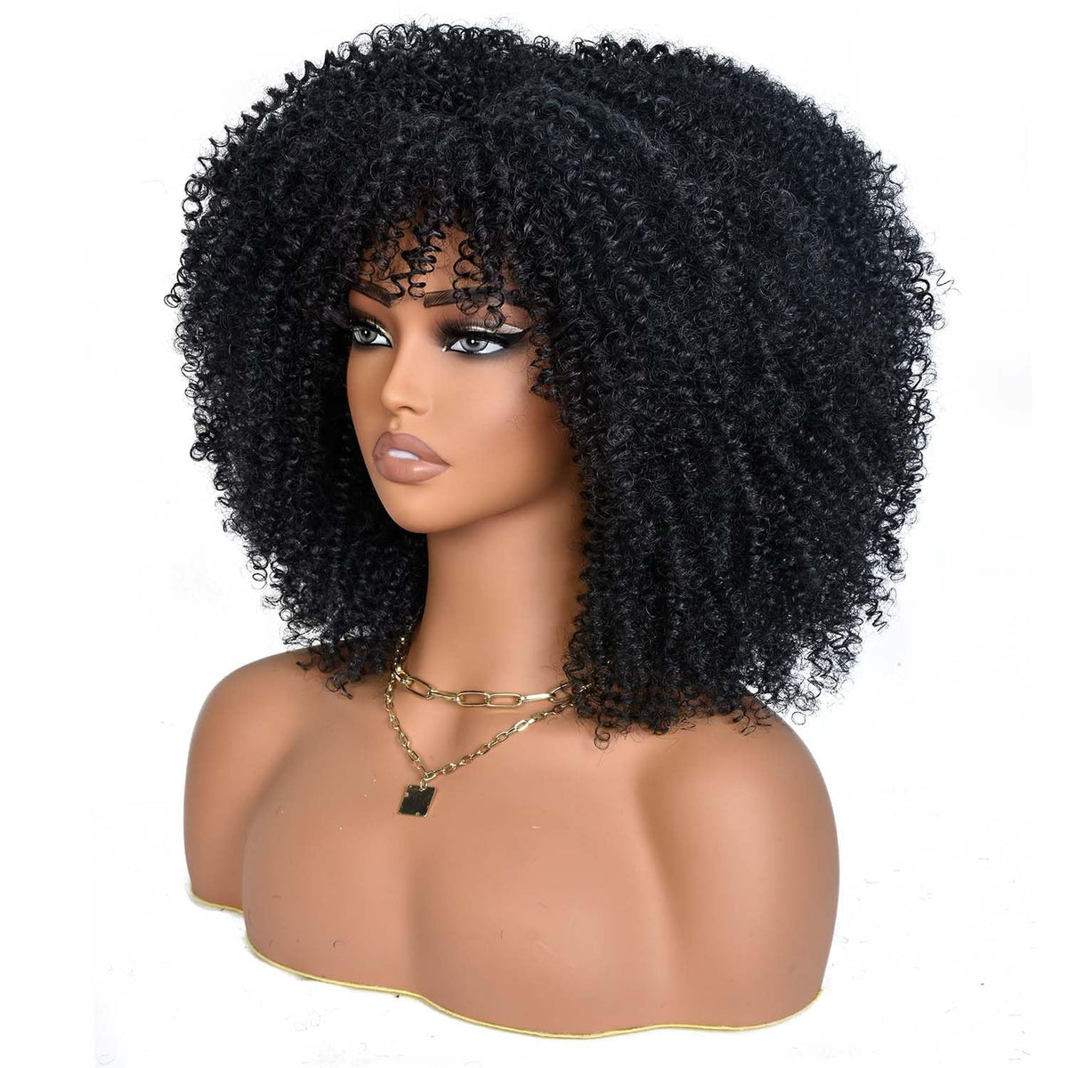 YWAYS HAIR Afro Curly Wig cap-inside adjustable features for secure fit.