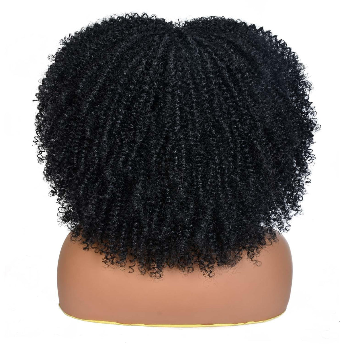 YWAYS HAIR Afro Curly Wig on model wearing outfit for party or date night.