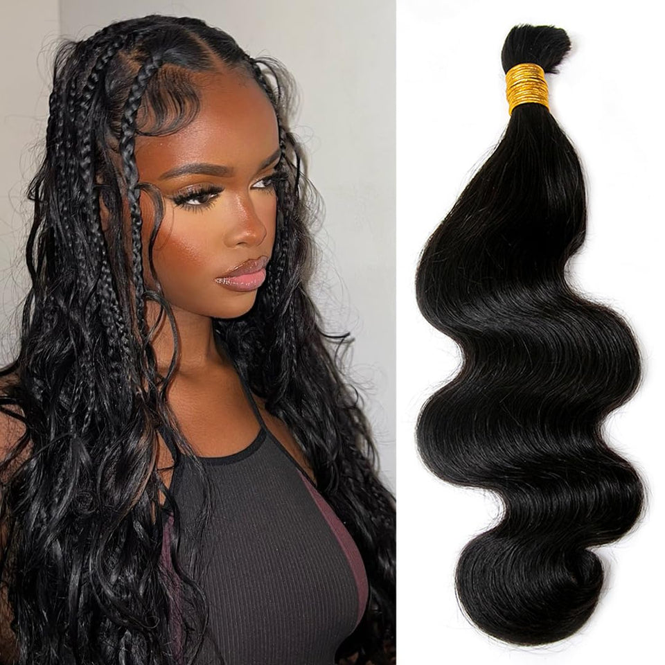 YWIGS boho braiding hair bundle close-up for natural volume.