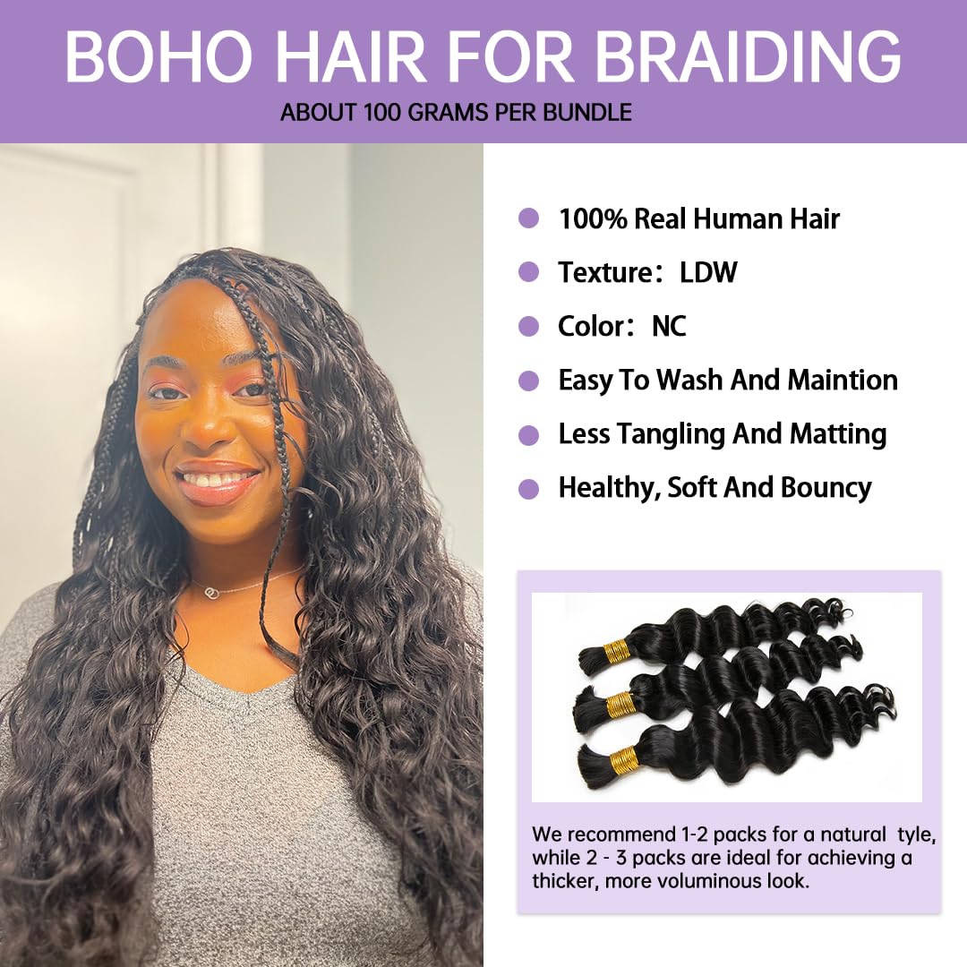 YWIGS boho braids hair bundle provides lightweight, comfortable wear
