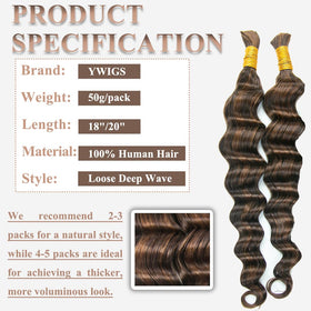 YWIGS 50g packaging for braiding hair, ready to use.