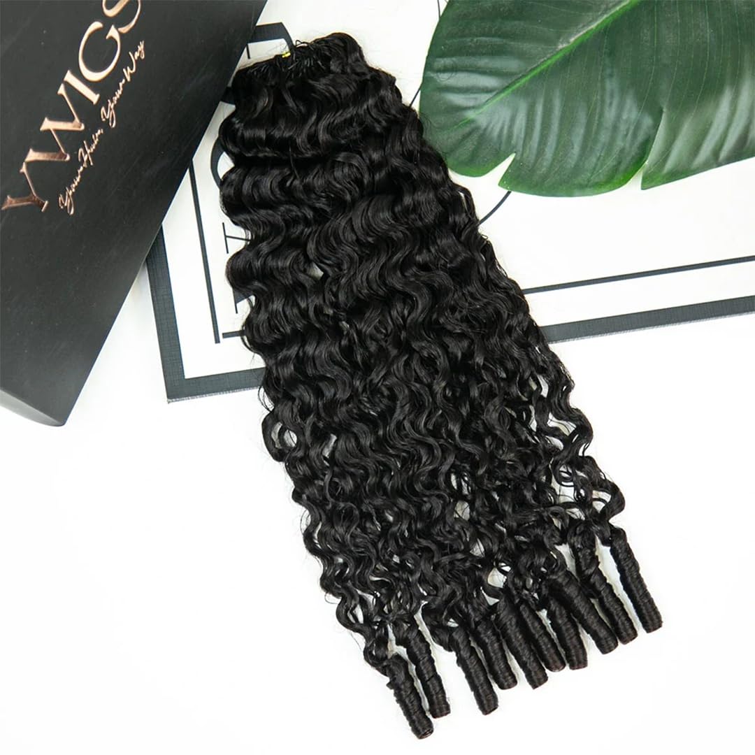 YWIGS Water Curly Burmese crochet 18inch boho curls for flexible looks.