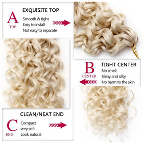 YXCHERISHAIR 8-pack crochet bundles image, full head coverage with adjustable volume.