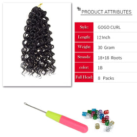 YXCHERISHAIR gogo curl 12inch easy install for quick red-carpet or party looks.