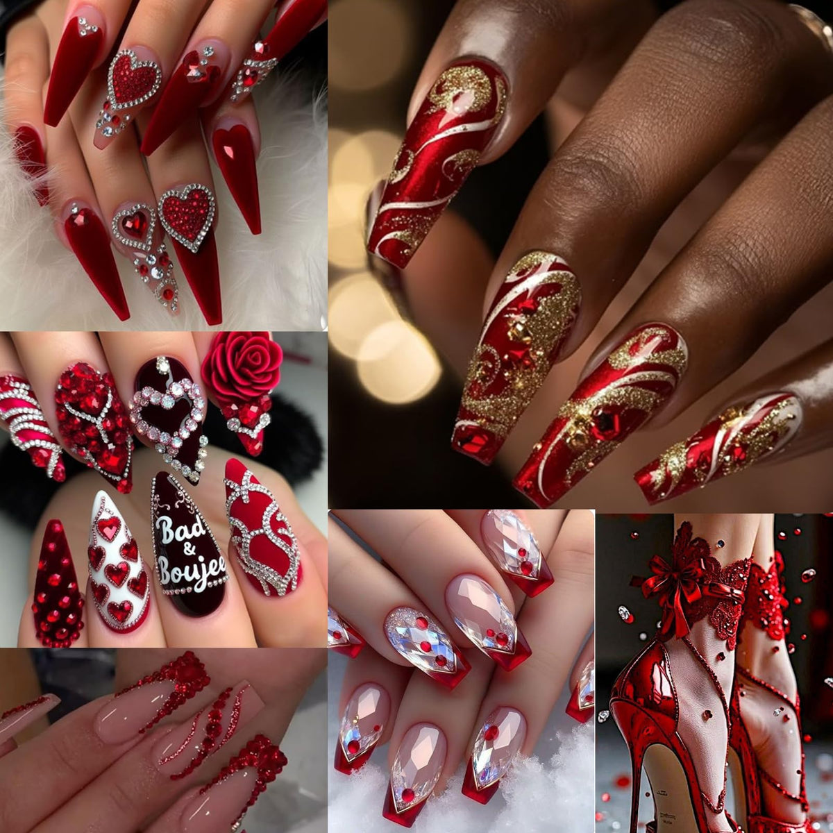 Yzzseven 3D nail art crystals for dazzling nail accents.