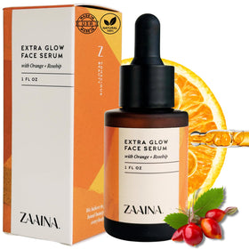 ZAAINA Extra Glow Face Oil bottle offers lightweight hydration for a radiant complexion.