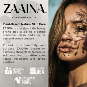 ZAAINA Extra Glow Face Oil packaging reflects handcrafted USA quality.