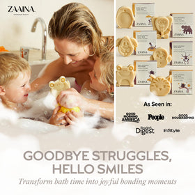 ZAAINA Kids Soap Cat Shape delivers soothing lather with olive oil and shea butter for delicate skin