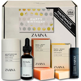 ZAAINA men's birthday care package card with elegant packaging for a ready-to-gift moment