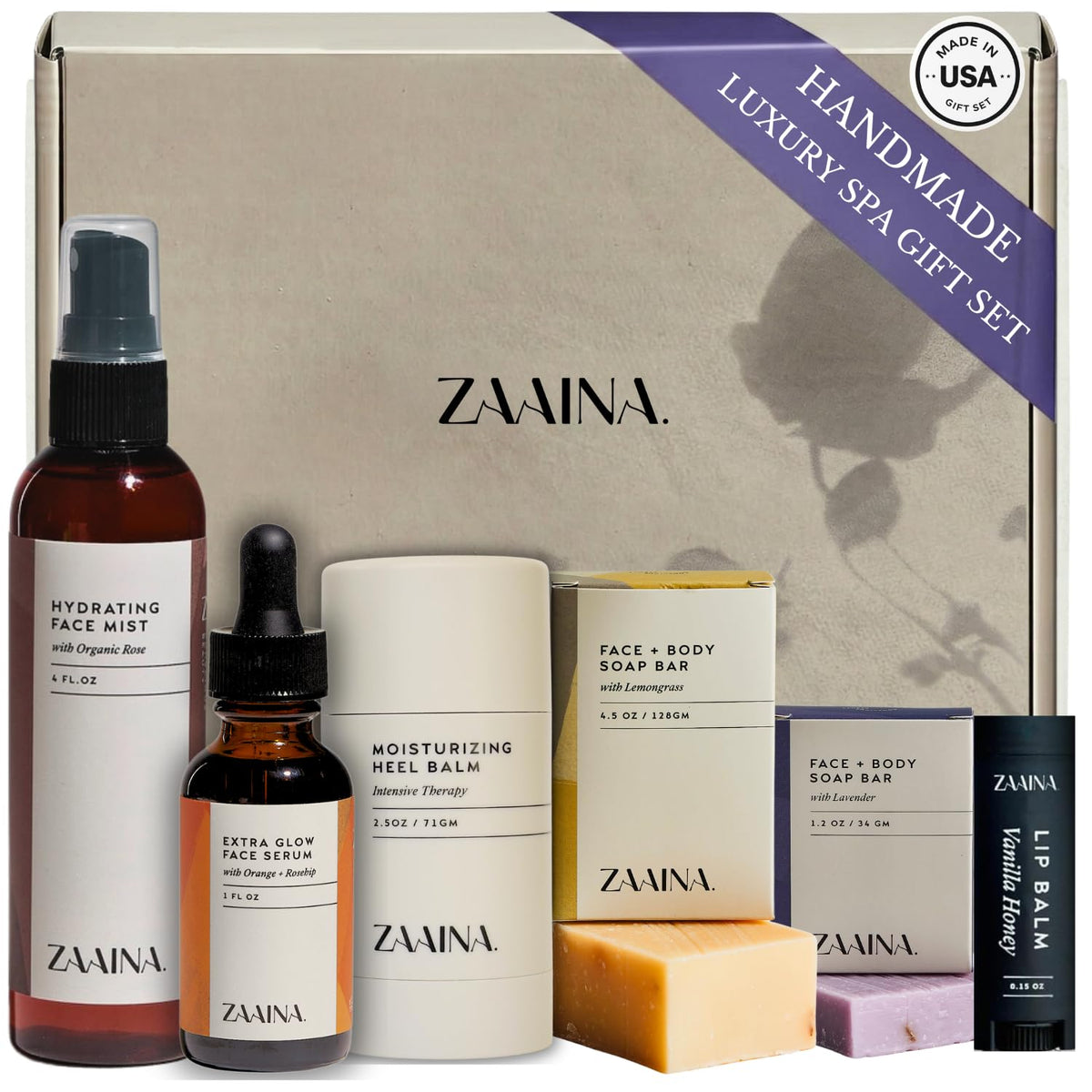 ZAAINA lemongrass lavender soap for a calming at-home bath ritual.