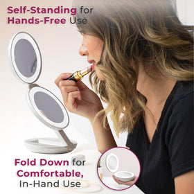 Zadro 10X magnification mirror for precise makeup detailing.