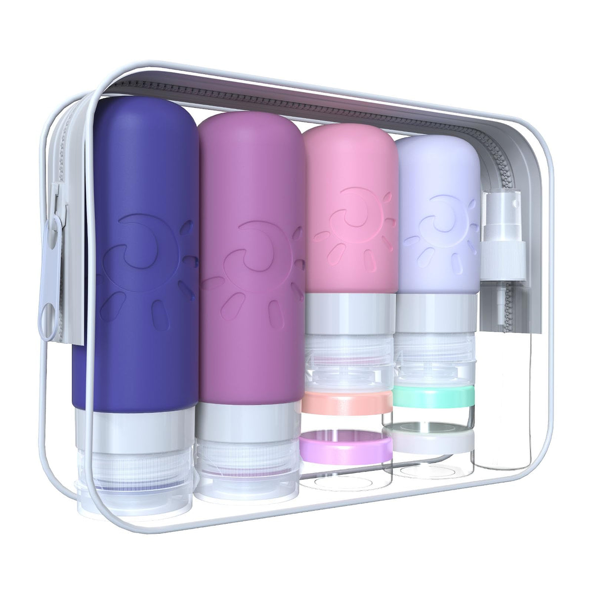 Zafit 18-Pack travel bottles leakproof set keeps liquids secure during trips.