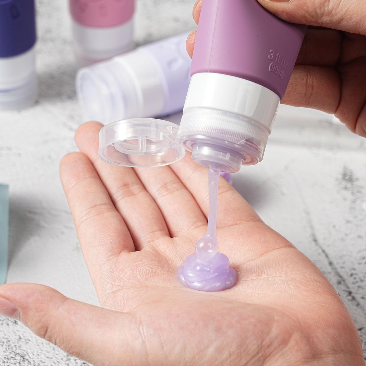 Zafit transparent makeup bag keeps kit organized during travel.