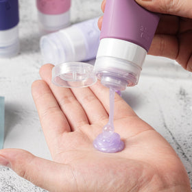 Zafit transparent makeup bag keeps kit organized during travel.