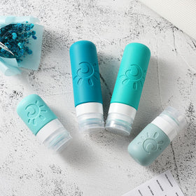 Colorful Zafit silicone bottles with soft squeezable bodies