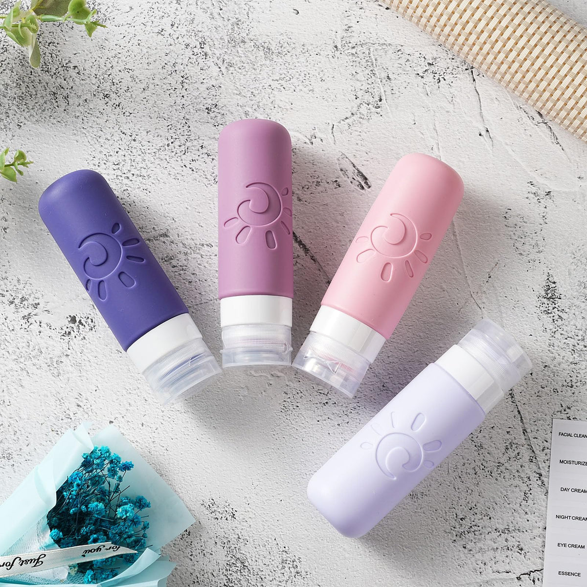 Zafit travel bottles with wide mouth simplify refilling and cleaning.