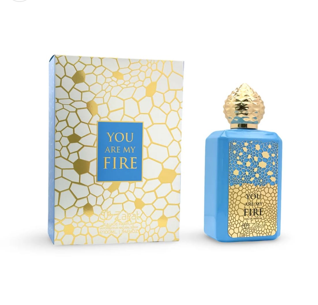 Zakat You are my fire EDP bottle front view, showcasing a long lasting fragrance
