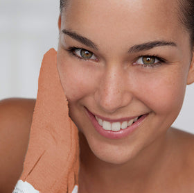 Zakia's Morocco Korean Exfoliating Glove value pack smooth texture close-up for finishing and buff
