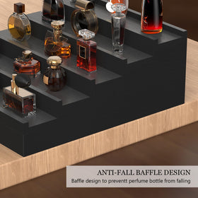 Zaldia wooden Cologne Organizer section for watches and rings in one stand