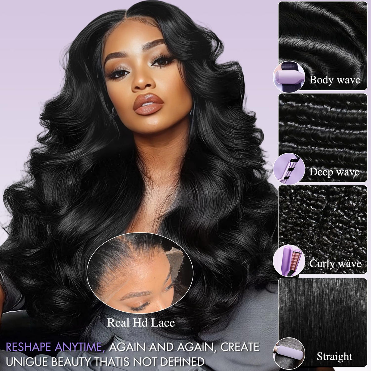 Zalvian 13x6 lace front provides breathable, durable scalp feel.