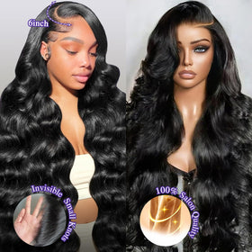 Zalvian body wave wig at 180% density for natural fullness.