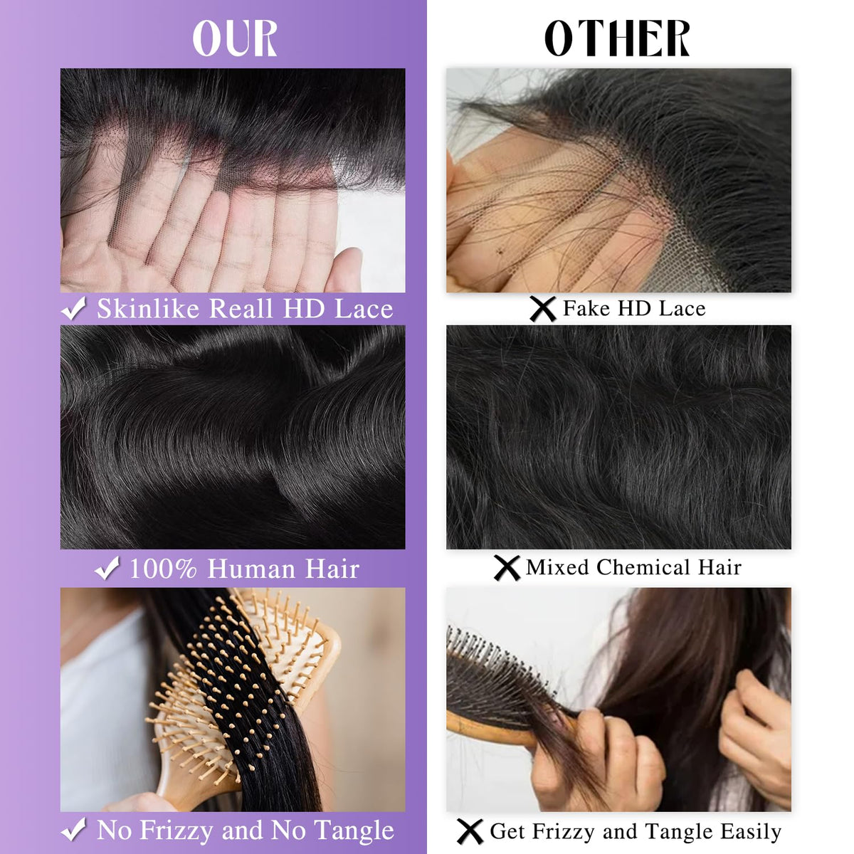 Zalvian natural black wig suitable for weddings and daily wear.